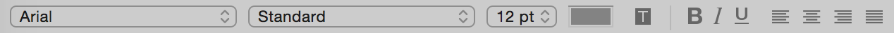 Formatierungsleiste im Layoutmodus unter OS X