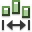 Distribute Horizontally button