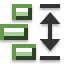 Distribute Vertically button