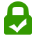 Closed lock icon with a check mark