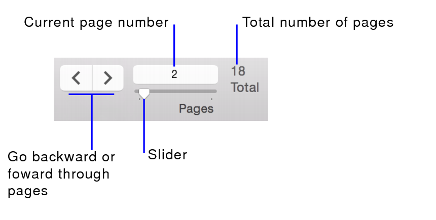 Navigation controls in Preview mode