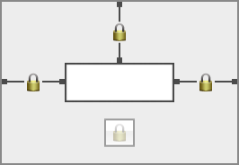 Delimitadores izquierdo, superior y derecho seleccionados en el Inspector