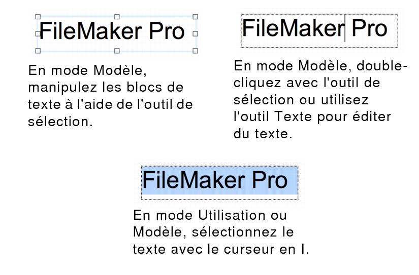 Exemple de sélection de texte
