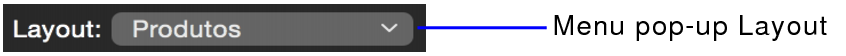Menu pop-up Layout