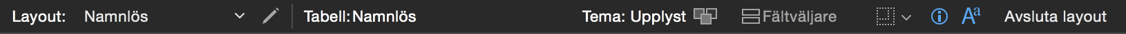 Layoutlisten i Layoutläge i OS X